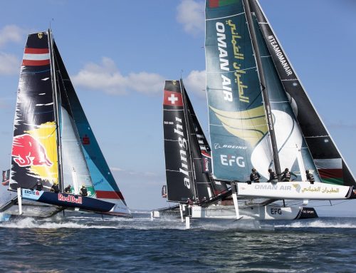 Oman Air focused on final day comeback at Extreme Sailing Series event in Portugal